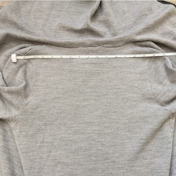 LN 48% WOOL MEDIUM WEIGHT BNCI Blank Noir  2 tone gray hooded cardigan - Picture 10 of 11